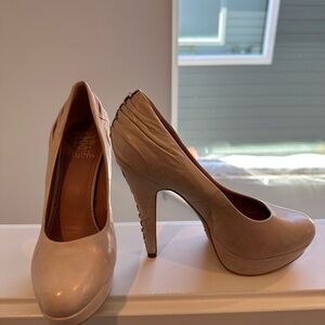 Vince Camuto Nude Platform Heels